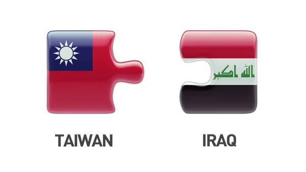 Concetto di Puzzle di Taiwan Iraq — Foto Stock