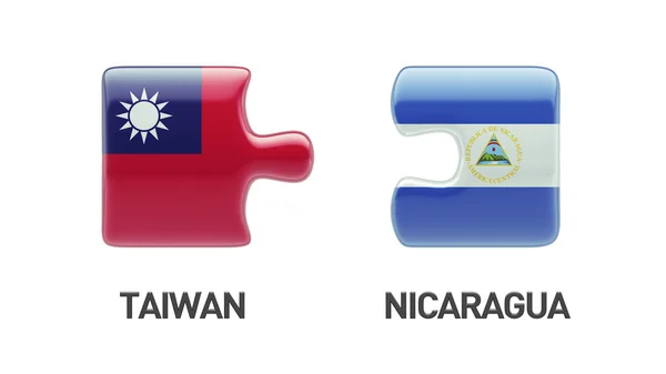 Taiwan Nicaragua puzzel Concept — Stockfoto