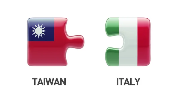 Taiwan Itália Puzzle Concept — Fotografia de Stock