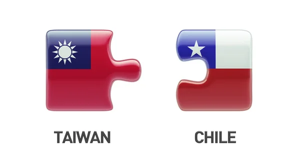 Taiwán Chile Puzzle Concepto — Foto de Stock