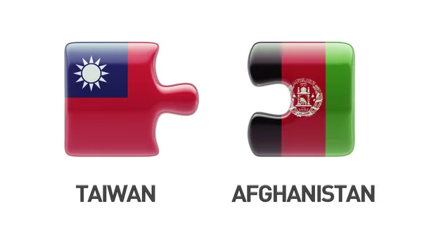Afghanistan Taiwan puzzel Concept — Stockfoto