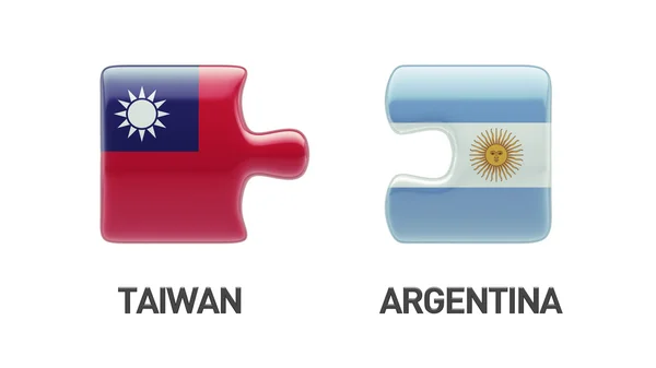 Taiwán Argentina Puzzle Concept —  Fotos de Stock