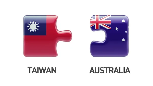 Taiwan Australië puzzel Concept — Stockfoto