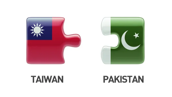 Pakistan Taiwan  Puzzle Concept — Stock Photo, Image