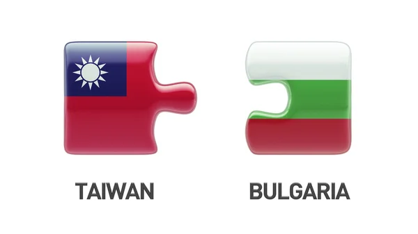 Taiwan Bulgarien Puzzle Concept - Stock-foto