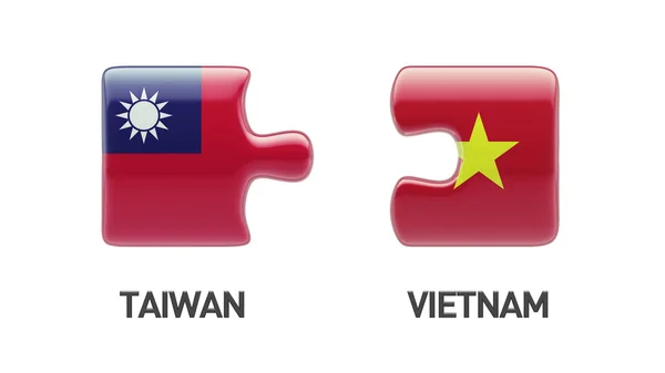 Vietnam Taiwán Puzzle Concepto — Foto de Stock