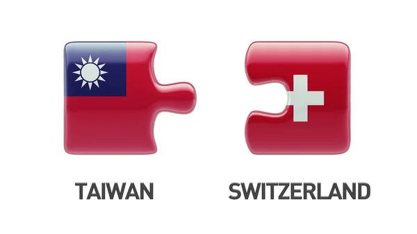 Svájc Tajvan nehézség koncepció — Stock Fotó