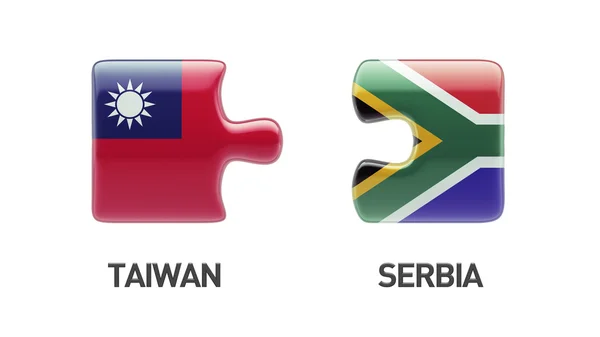 Sudafrica Taiwan Puzzle Concept — Foto Stock