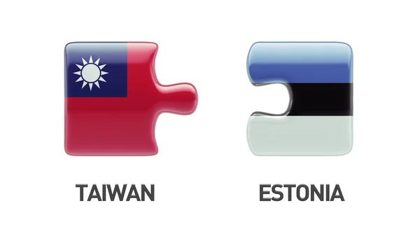 Estland Taiwan Puzzle-Konzept — Stockfoto