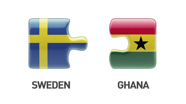 Σουηδία Γκάνα παζλ έννοια — Φωτογραφία Αρχείου