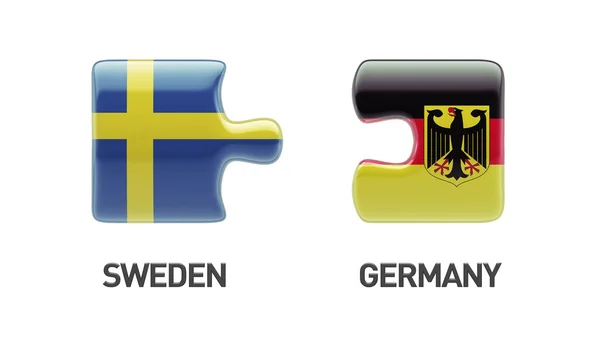 Suède Allemagne Puzzle Concept — Photo