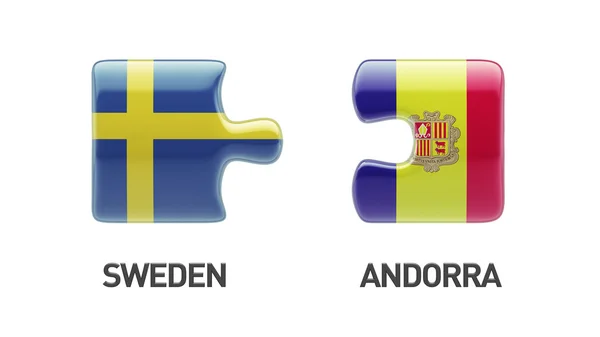 Svezia Andorra Puzzle Concept — Foto Stock