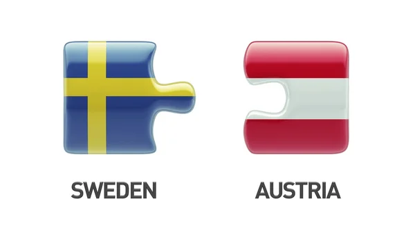 Svezia Austria Puzzle Concept — Foto Stock