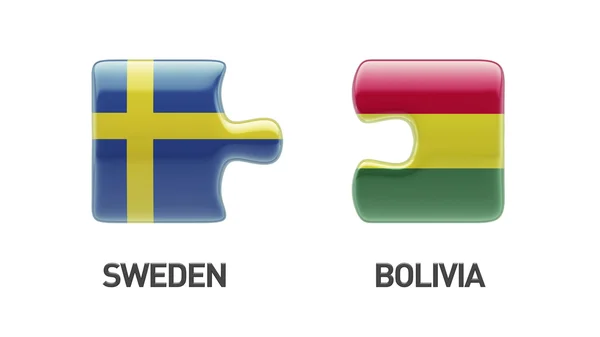 Szwecja Boliwia logiczne pojęcia — Zdjęcie stockowe
