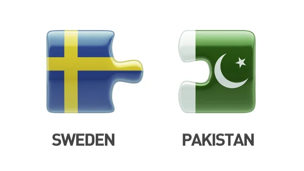 Pakistan Sverige pussel koncept — Stockfoto