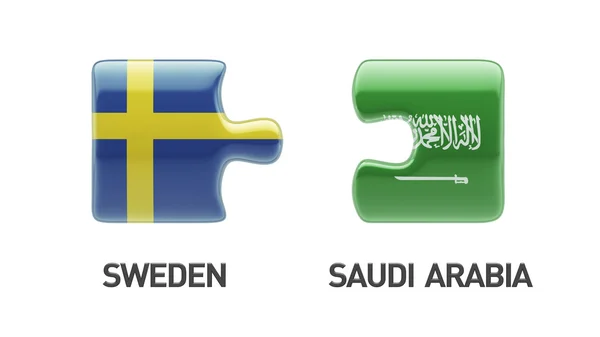 Saoedi-Arabië Zweden puzzel Concept — Stockfoto