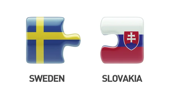 Slovakia Sweden  Puzzle Concept — Stock Photo, Image