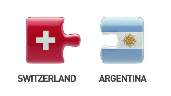 Suisse Argentine Puzzle Concept — Photo
