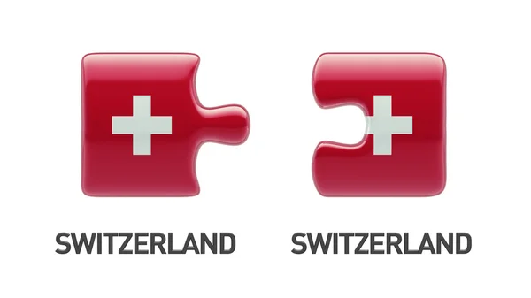 Suiza Puzzle Concepto — Foto de Stock