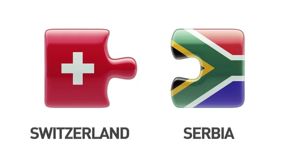 Sudafrica Svizzera Puzzle Concept — Foto Stock