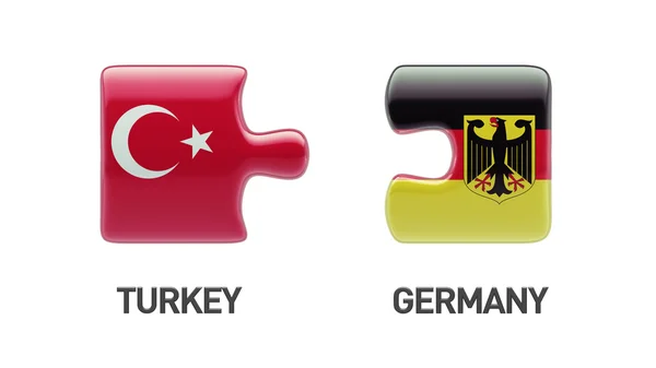 Türkiye Almanya bulmaca kavramı — Stok fotoğraf