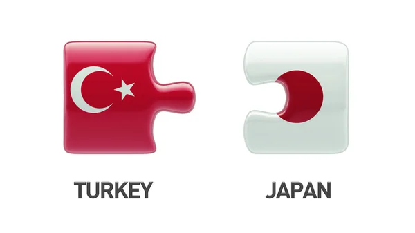 トルコ日本パズル コンセプト — ストック写真