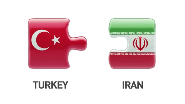 Turkije Iran puzzel Concept — Stockfoto