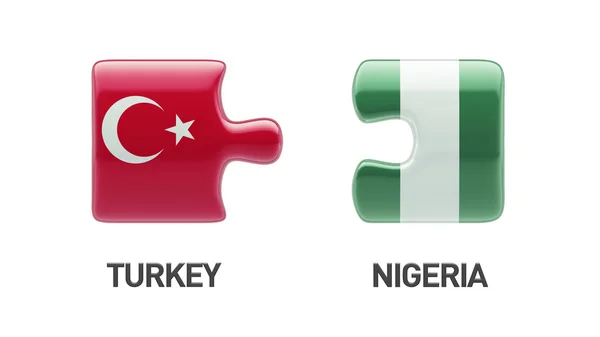 Turquie Nigeria Puzzle Concept — Photo