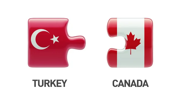 Turquia Canada Puzzle Concept — Fotografia de Stock