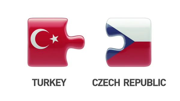 Turkey Czech Republic  Puzzle Concept — Stock Photo, Image