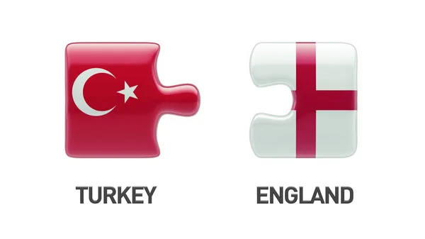 Turkije Engeland puzzel Concept — Stockfoto