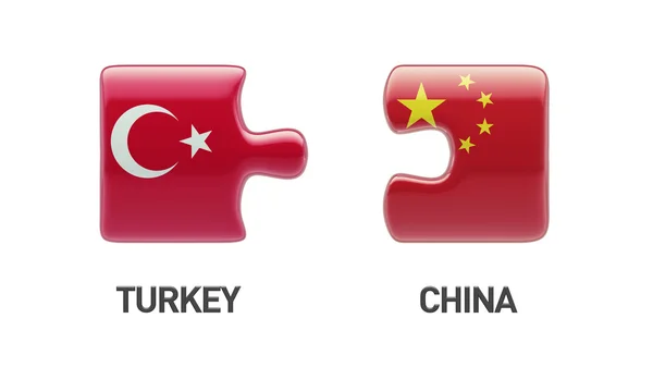 Turkije China puzzel Concept — Stockfoto