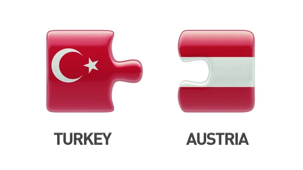 Turkey Austria  Puzzle Concept — Stock Photo, Image