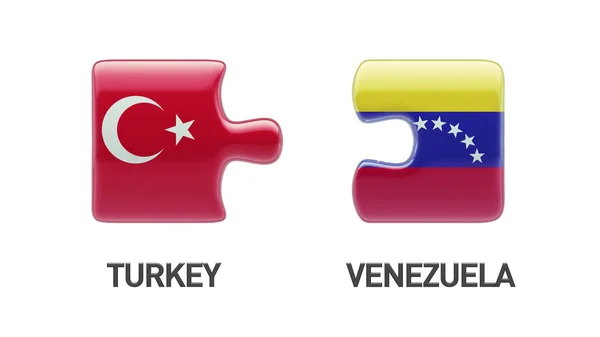 Venezuela Turkije puzzel Concept — Stockfoto