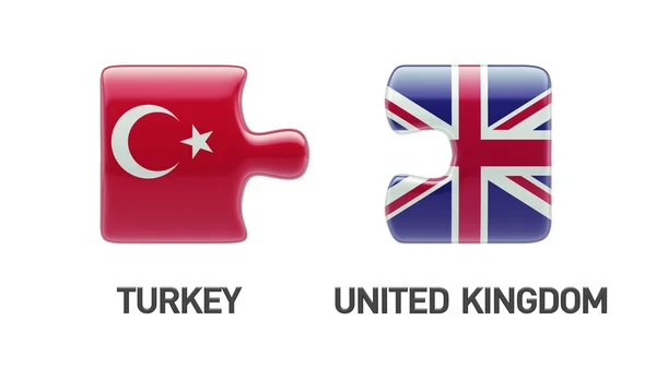 United Kingdom Turkey  Puzzle Concept — Stock Photo, Image