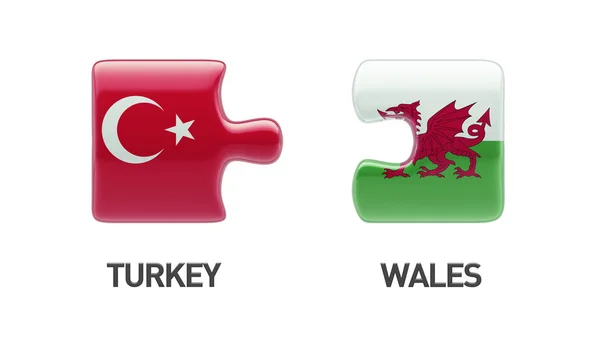 Wales Turkije puzzel Concept — Stockfoto