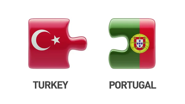 Portugal Turquia Puzzle Concept — Fotografia de Stock
