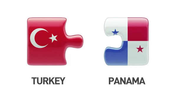 Panamá Turquía Puzzle Concepto —  Fotos de Stock