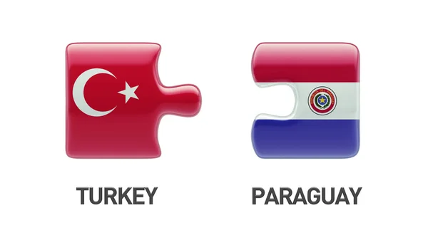 Paraguay Türkei Puzzle-Konzept — Stockfoto