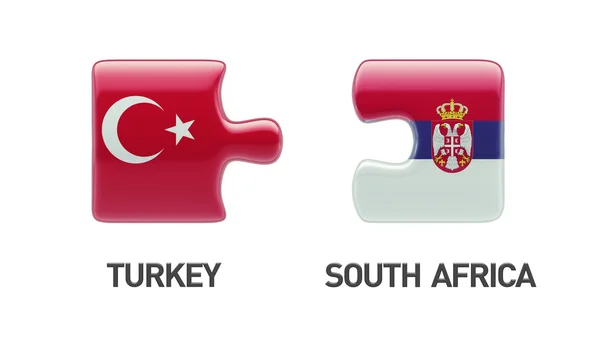 Servië Turkije puzzel Concept — Stockfoto