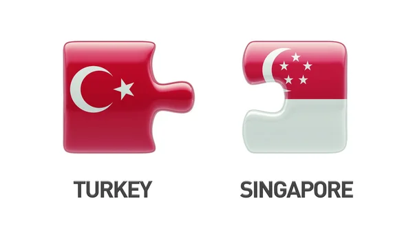 Singapur Turcja logiczne pojęcia — Zdjęcie stockowe
