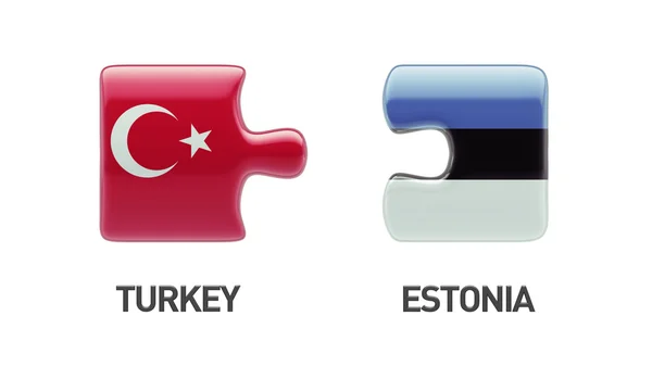 Estland Türkei Puzzle-Konzept — Stockfoto