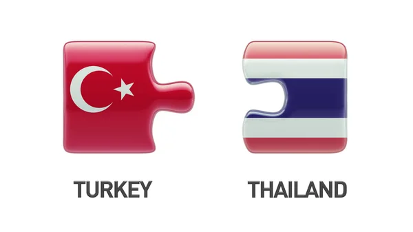 Tailandia Turquía Puzzle Concepto — Foto de Stock