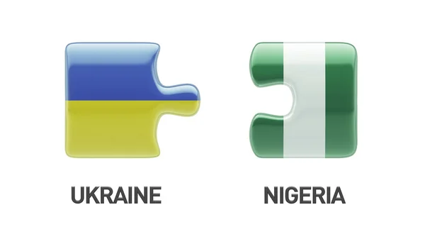 Ukrajina Nigérie logická koncepce — Stock fotografie