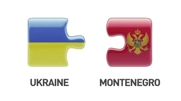 モンテネグロ ウクライナ高解像度パズル コンセプト — ストック写真