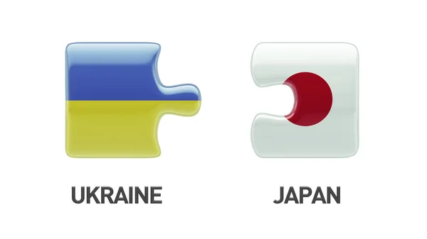 Ukraine Japan Puzzle-Konzept — Stockfoto