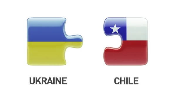 Ucraina Cile Puzzle Concept — Foto Stock