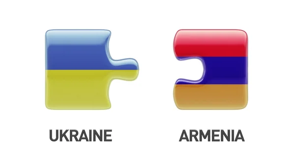 Ukraine Armenia  Puzzle Concept — Stock Photo, Image