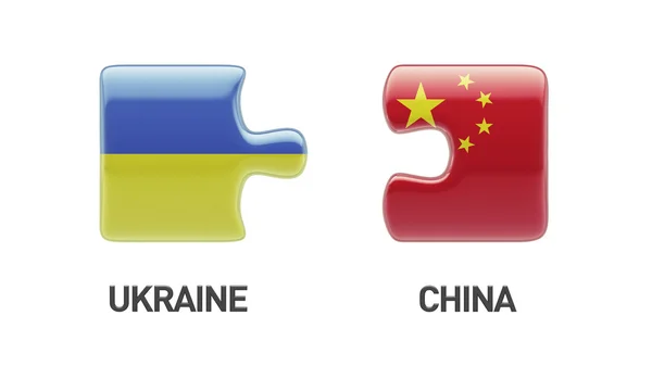 Oekraïne China puzzel Concept — Stockfoto