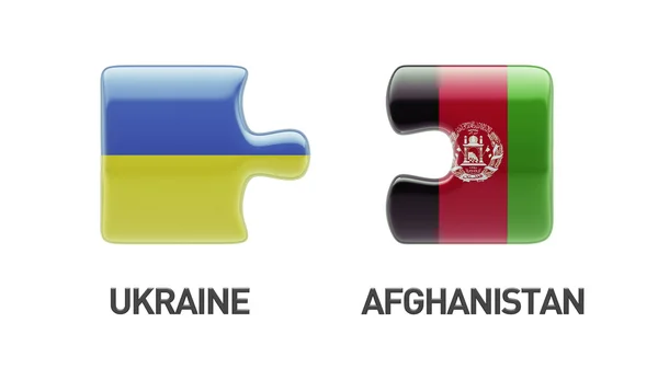 Afghanistan-Ukraine-Puzzle-Konzept — Stockfoto